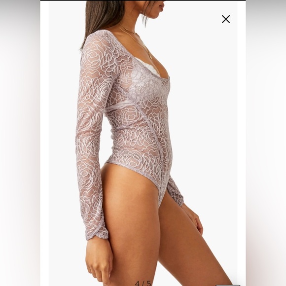 Free People, In My Head Lace Bodysuit, NWT - Gorgeous! - Picture 4 of 5
